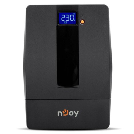 UPS nJoy Horus Plus 1000, 1000VA600W, Afisaj LCD cu ecran tactil, 4 Prize Schuko cu Protectie, Repor